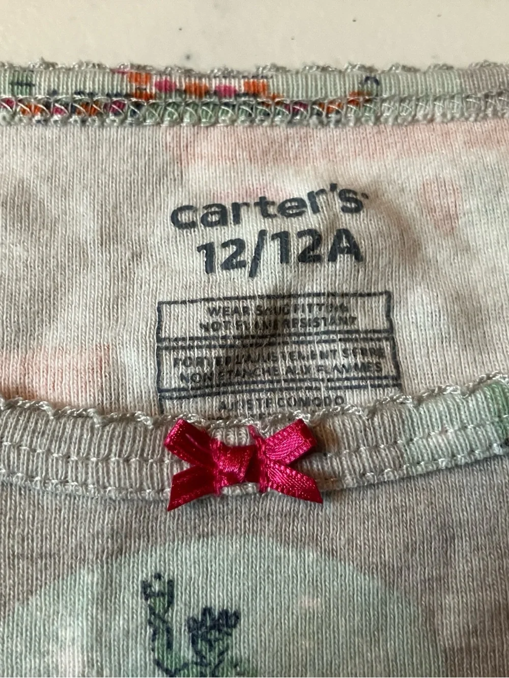 Lot of 14 Pieces Girls Size 12 Carter's Pajama Sets
